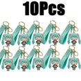 thumbnail image 1 of 20Pcs Hatsune Miku 6cm Kawaii Figure Keychain PVC Model Bag Pendant Anime Car Keyring Doll Cartoon Double Tail Girl Key Chain, 1 of 5
