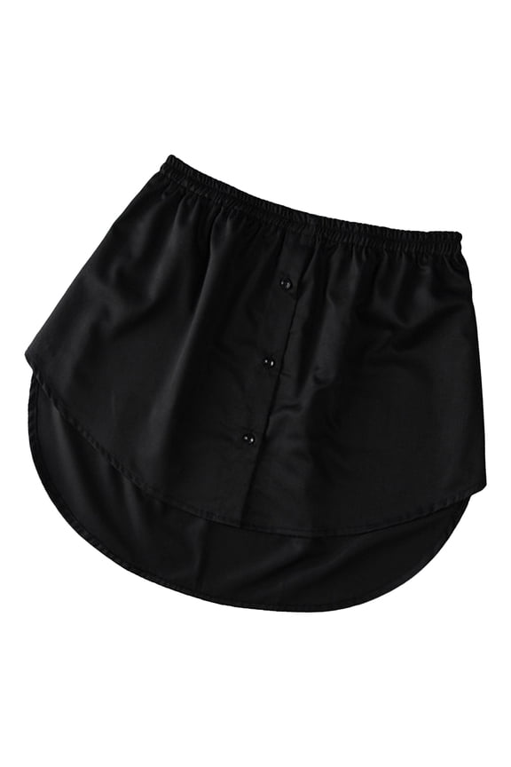 Black Fake Shirt Hem for Sweater Accessories, Versatile Casual Skirt Hem, 1 Piece