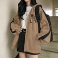 thumbnail image 2 of Xudanell Womens Oversized Sweatshirts Plus Size Coats with Hooded Trendy Womens Clothes Outwear, 2 of 7