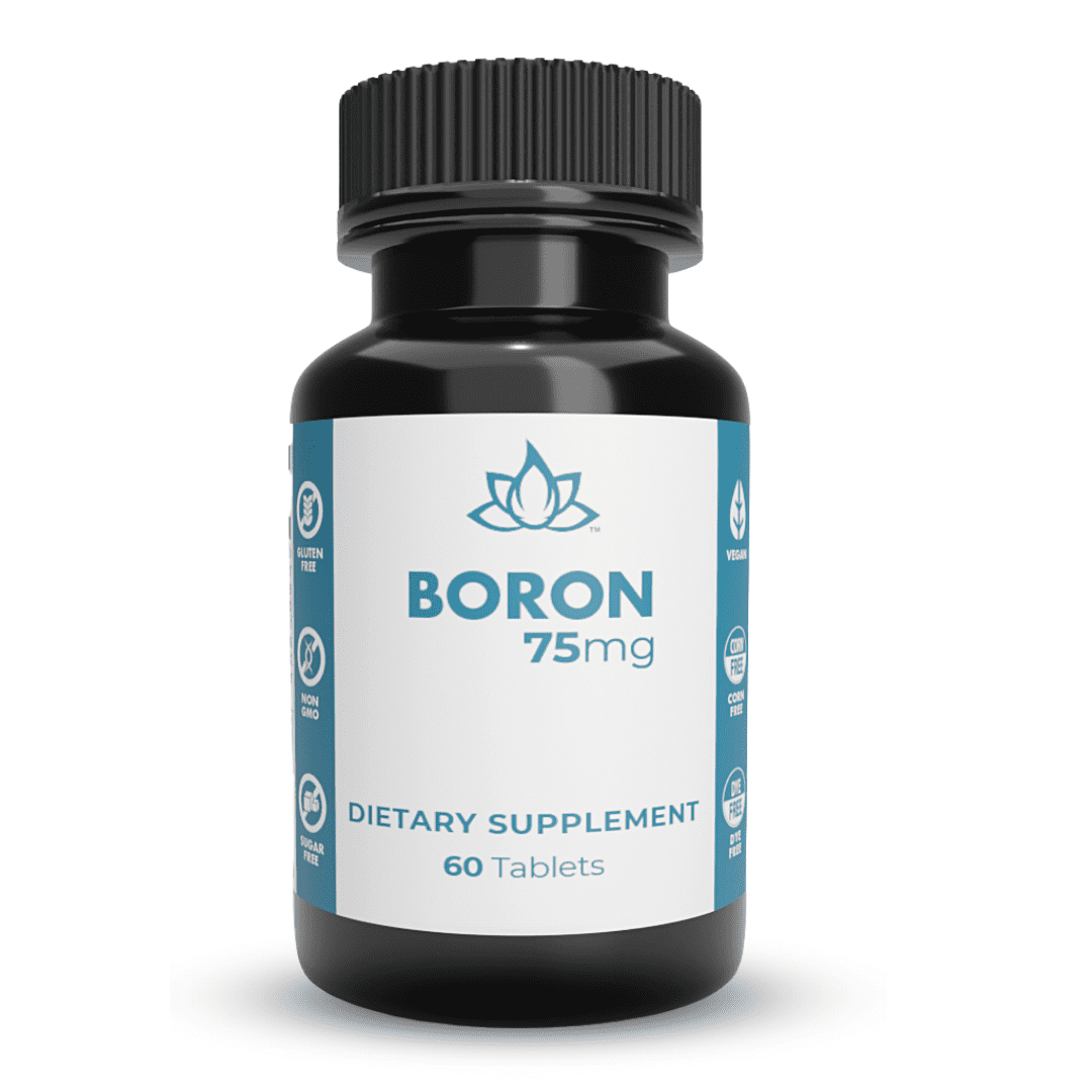 Boron 75mg Mineral Supplement 60 Tablets - High Potency Formula Fast ...