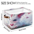 thumbnail image 4 of Square Storage Basket 14.2*10.2*8.3 Inch One Sizex1 Shelf Basket Open Home Storage Bins Bedroom Storage Basket Closet Storage Stylish Decor Cartoon Care Rabbit, 4 of 9
