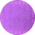 thumbnail image 1 of Ahgly Company Indoor Round Oriental Purple Industrial Area Rugs, 5' Round, 1 of 4