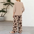 thumbnail image 6 of Womens Two Piece Sets Summer Spring Travel Vacation Outfits Short Sleeve Tops Wide Leg Pants Lounge Sets, 6 of 6