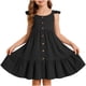 thumbnail image 1 of Vestido de Fiesta de Niña Bebé Color Sólido Plisado Casual con Botón Camisola Y Vestido de Princesa de Manga Larga Niñas de Moda Princesa Vestir, 1 of 6