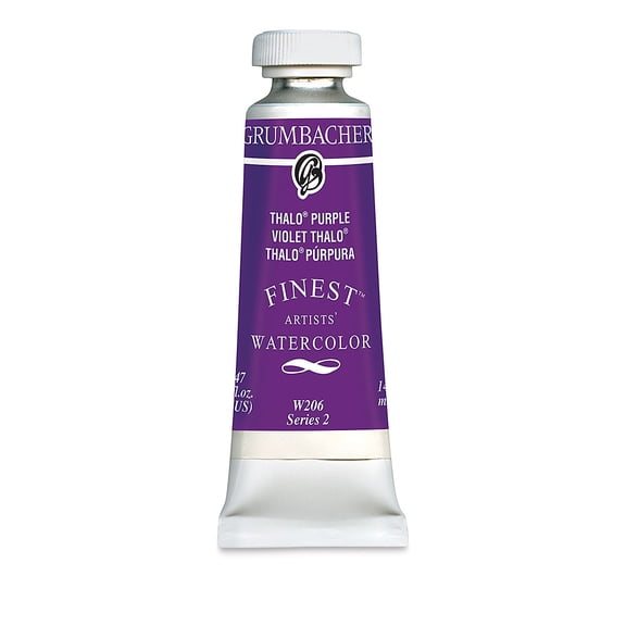 Grumbacher Finest Artists' Watercolor - Thalo Purple, 14 ml tube