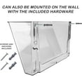 thumbnail image 4 of Acrimet Wall Mount Pocket File Organizer Holder Modular Letter Size A4 Plastic (Hangers Included) (Clear Crystal Color) (3 Pack), 4 of 9