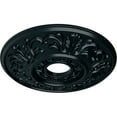 thumbnail image 3 of Ekena Millwork 18"OD x 3 1/2"ID x 1"P Valletta Ceiling Medallion (Fits Canopies up to 3 1/2"), Hand-Painted Night Shade, 3 of 6