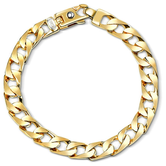 Pompeii Men's Cuban 14k Yellow Gold Solid Heavy 9mm Link Bracelet 8.5" (,)