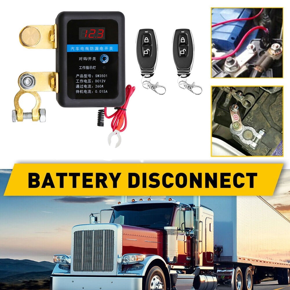 Car Truck Remote Battery Disconnect Switch 12V 260A Switch Automatic Power Off
