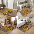thumbnail image 5 of Area Rugs 4'x6'. Sunflower Carpet Runner Indoor Outdoor Rugs Home Decor Aesthetic, Vintage Yellow Botanical Floral Summer Non Slip Mats Washable Accent Rug for Living Room Bedroom, 5 of 8