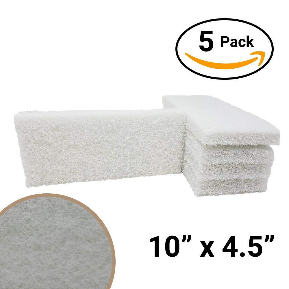 For Your Water CommercialGrade NonAbrasive White Cleaning Pad 5 Pack