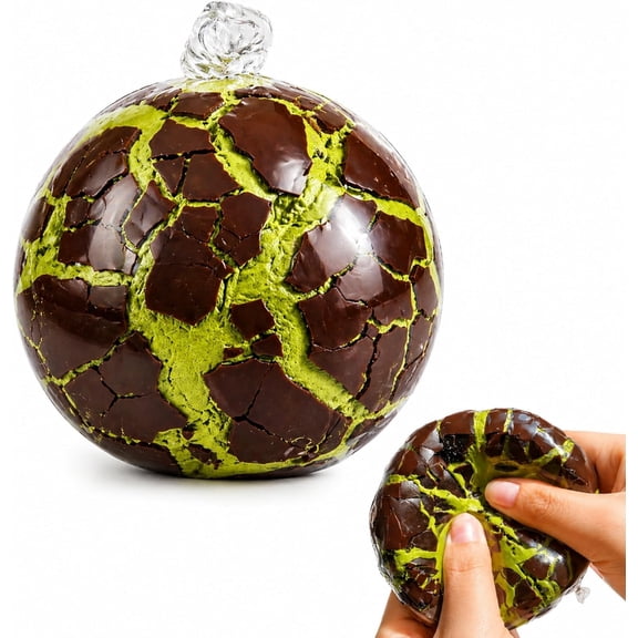 Wax Cracking Squishy Toys, Crunchy Chocolate Stress Balls, Soft Sensory fidget, Office Gift for Stress Relief (Matcha Chocolate)