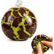 Wax Cracking Squishy Toys, Crunchy Chocolate Stress Balls, Soft Sensory fidget, Office Gift for Stress Relief (Matcha Chocolate)