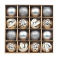thumbnail image 1 of Bolas de Navidad Wosthever 16 Uds plástico Inastillable decoraciones rojas y blancas, 1 of 6