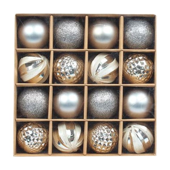 Bolas de Navidad Wosthever 16 Uds plástico Inastillable decoraciones rojas y blancas
