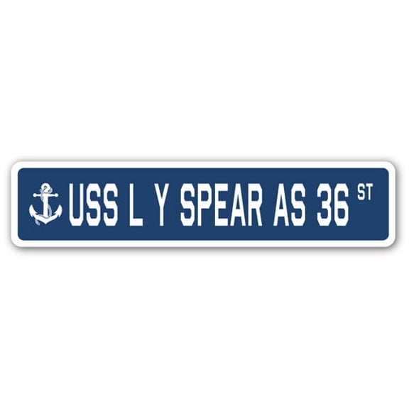 USS L Y SPEAR AS 36 Street Sign us navy ship veteran sailor gift