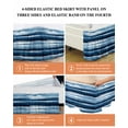 thumbnail image 6 of Blue Ripple Bed Skirt Queen Size 16&nbsp;Inch Drop, Watercolor Wave Abstract Ocean Wrap Around Dust Ruffle Bedskirts, Wrinkle & Fade Resistant Easy Fit Bedskirt with Adjustable Elastic, 6 of 8