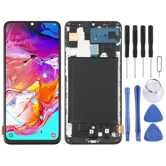 Cellphone Spare Parts  OLED LCD Screen for Samsung Galaxy A70 SM-A705 Digitizer Full Assembly with Frame (6.7