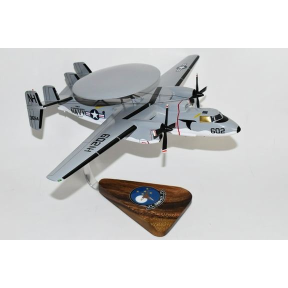 VAW-117 Wallbangers E-2C Model, Navy, 1/54 (18" Wingspan), Mahogany