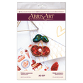 thumbnail image 3 of Wizardi Bead Embroidery Decoration - Cherries. Colorful Beads, Beading Needles. DIY Kit. Embroidery for Beginners. Home Decor. AD-059 Abris Art, 3 of 3