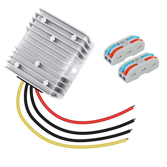 LeMotech Convertisseur CC 12v vers 24v 5A 120W Convertisseur Élévateur Réducteur de Tension Transformateur Étanche IP68 pour Voiturette de Golf Camion Bateau Véhicule