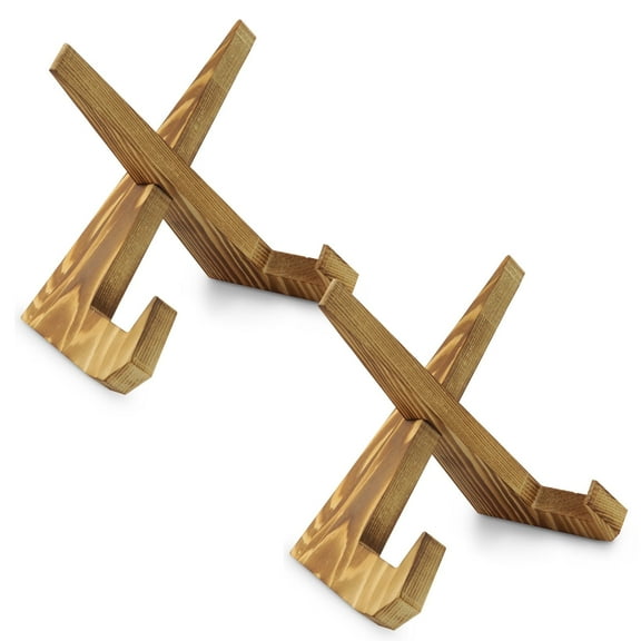 2 Pack 7.2" Wood cooking bookshelf Stand, Recipe Book Holder for Kitchen Counter, Tabletop Easel Plate Display Stand, Picture Frame Stand Rack for Desk Photo Pictures Decoration Reading