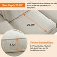 thumbnail image 3 of Chenille Loveseat Couch -88.6" Modern Design Sofa with Solid Wood, Metal Frame, Durable，Removable Back Cushion and Seat Cushion, Easy Cleaning(Beige), 3 of 6