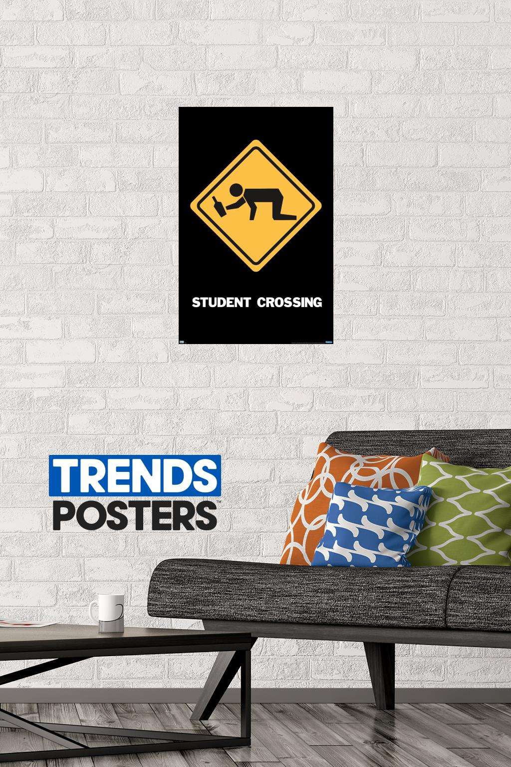 Student Crossing Wall Poster, 14.725" x 22.375"