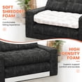 thumbnail image 6 of Centilab Folding Sofa Bed, Convertible Sleeper Couch, 3 in 1 Loveseat Sofa with Pillows, Pull Out Floor Couch for Living Room Bedroom Lounge, Black, 6 of 9