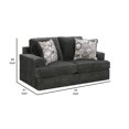 thumbnail image 5 of Henly 70 Inch Loveseat, 2 Accent Pillows, Oversized, Soft Gray Polyester, 5 of 5