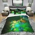 thumbnail image 2 of Designart 'Bright Green Fractal Flower in Dark' Modern & Contemporary Duvet Cover Set, 2 of 4