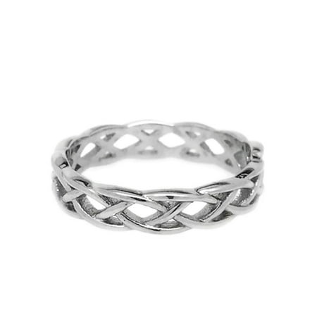 braid celtic band knot eternity stainless ring womens steel dialog displays option button additional opens zoom