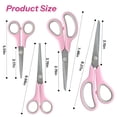 thumbnail image 3 of AGCAN 4 Pack Scissors All Purpose, 8" Multicolor Scissors for Office with Sharp Blades, Scissors All Purpose Heavy Duty with Comfort Grip Handles For Home, Sewing, and Crafts, Pink, 3 of 7