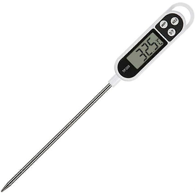 ZHAOCHENG Termómetro de cocina, termómetro digital para carne con lectura instantánea, sonda larga, apagado automático, pantalla LCD, termómetros de cocina para barbacoa, carne, azúcar, leche, agua