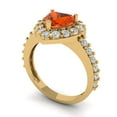 thumbnail image 2 of Halo Engagement Ring for Women - 2.03ct Simulated Red Diamond in 14K Yellow Gold Promise Ring, 2 of 6