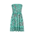 thumbnail image 6 of Viadha Summer Dress Plus Size Women's Bohemian Style Strapless Elastic Band Dress Without Sleeves Strapless Bra Fashionable Floral Print Dress, 6 of 7