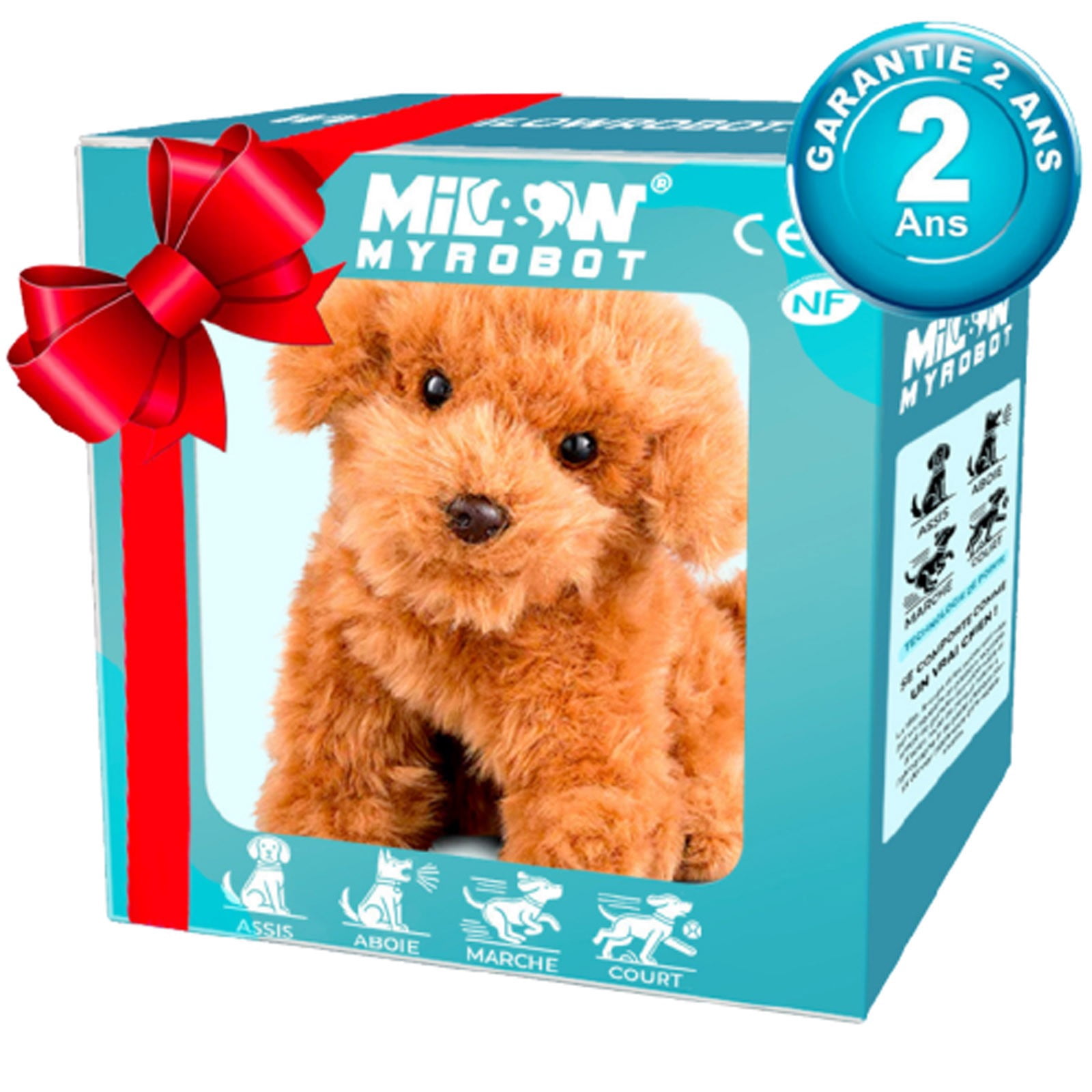 Robot Dog Plush Toy Puppy Electronic Interactive Dog - Walking, Barking,Tail Wagging,Realistic Robot Puppy,Stretching Companion Animal for Kids Toddlers,Brown (Ages 3-6)