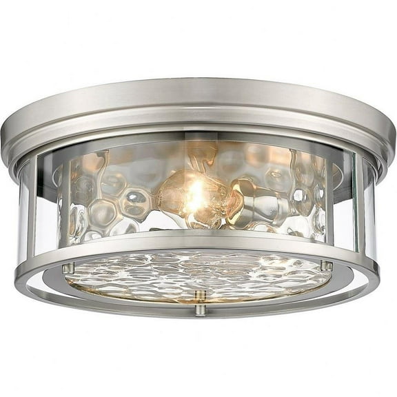 3 Light Flush Mount in Transitional Style-6.25 inches Tall and 16 inches Wide-Brushed Nickel Finish Bailey Street Home 372-Bel-4619922