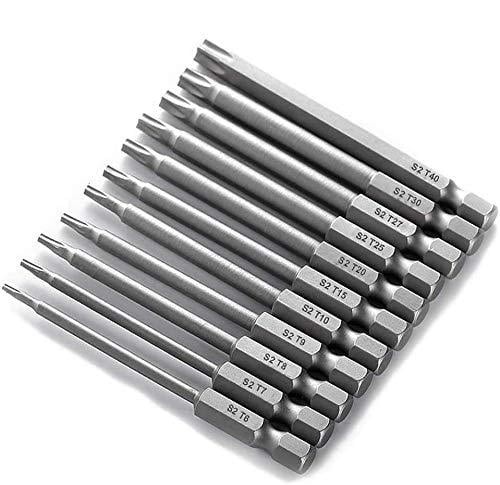 Bestgle 11pc Torx Screwdriver Bits 1/4 