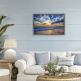 thumbnail image 3 of Stupell Industries Tropical Golden Blue Sun Ray On Beach Brown Floating Frame Canvas Art, 31 x 21, by Eszra Tanner, 3 of 8