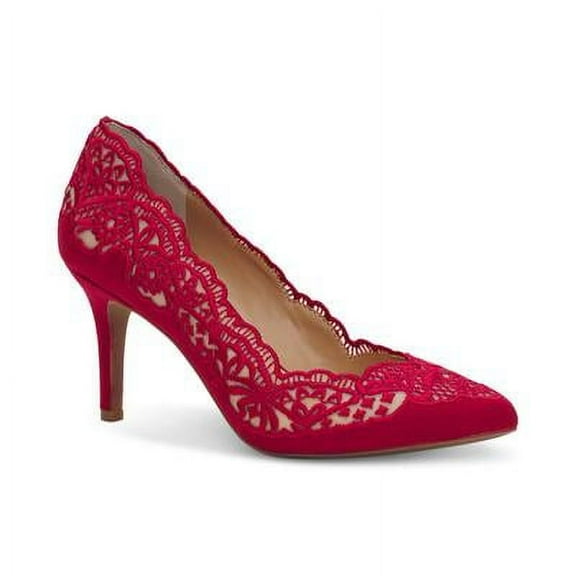 I.N.C. International Concepts Zitah Pumps Red Lace 10M