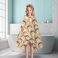 thumbnail image 6 of Cute Hedgehog Pattern Hooded Bath Towel，50"x30" for Ages 3 To 12 Kids, Quick Dry Lightweight Soft Microfiber Hood Beach Towel Cover Up for Kids, 6 of 7