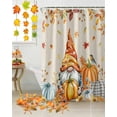 thumbnail image 2 of Fall Shower Curtain Pumpkin Gnome Bathroom Curtains with Hooks, Waterproof Fabric Bird Autumn Maple Leaves Linen Thanksgiving Bath Shower Curtains Set for Bathroom Bathtubs Decor 72x72 Inch, 2 of 7