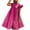 Hot Pink, variant on gakvbuo Summer Dresses For Women 2024 Vacation Trendy Tank Dresses Women's Summer Fashion Casual Round Neck Solid Ruffle Loose Dress