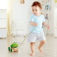 thumbnail image 5 of Hape: Pull Along Frog - Wooden Green Toy W/ Open & Close Mouth, Rubber Rimmed Wheels, Push & Pull Play, String Take Along, Baby, Toddler & Kids Age 1+, 5 of 5