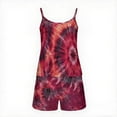 thumbnail image 4 of SMihono Women's Tie Dye Camisole Pajamas Set - Loose Spaghetti Strap Tank Top with Shorts Casual 2 Piece Lounge Sets Soft Sleepwear Multicolor XL, 4 of 5