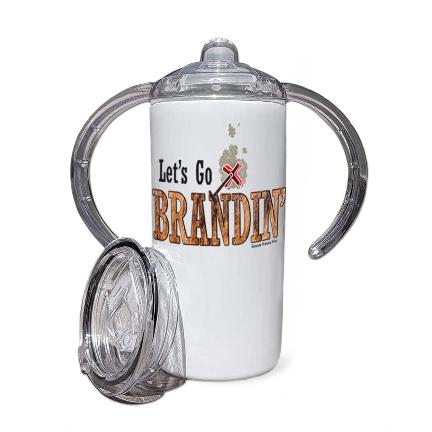 LET'S GO BRANDIN' - Infant & Toddler Western Sippy Cup w/ Transition Lid