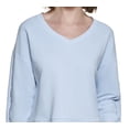 thumbnail image 2 of Calvin Klein Performance Womens V Neck High Low Sweatshirt Sweats Waterfall XL, 2 of 3