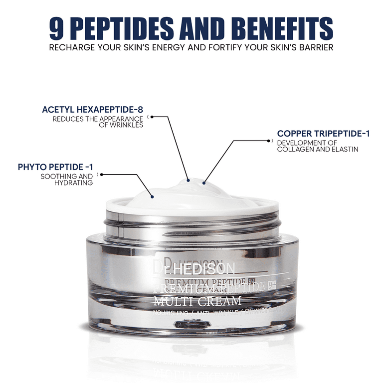 フェイスクリーム VT Peptide Effect High-End Cream 50ml Peptide Face Cream with 9+ Peptides & Hyaluronic Acid – Hydrating