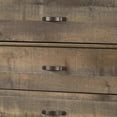 thumbnail image 3 of Zoey Tall Dresser Chest, 5 Storage Drawers, Rustic Brown Plank Details, 3 of 3